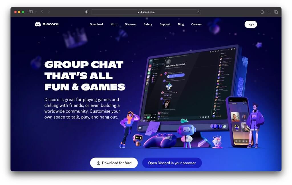 discord homepage